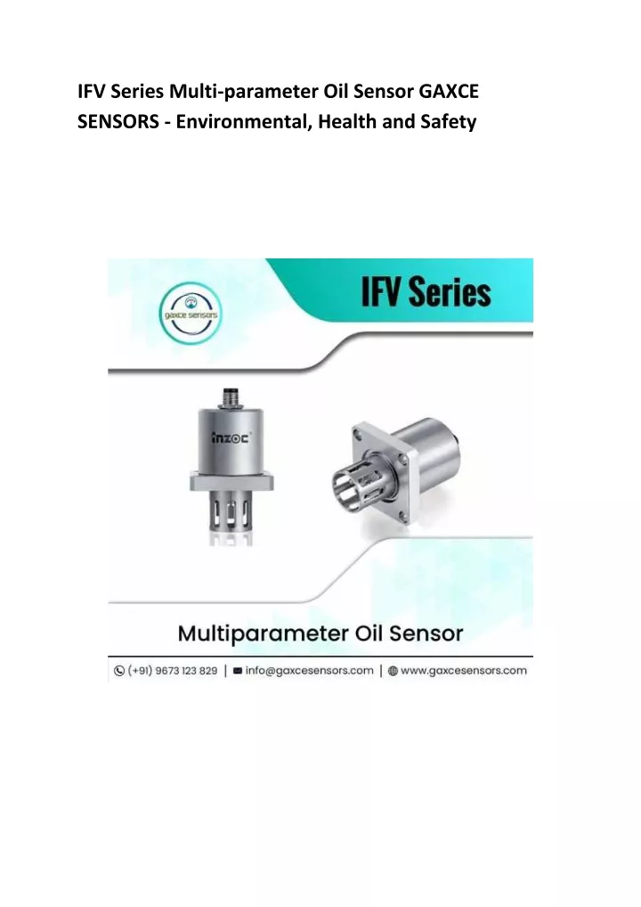 ifv series multi parameter oil sensor gaxce
