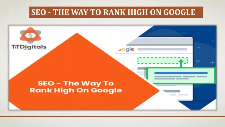 seo the way to rank high on google