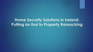 Home Security Solutions in Ireland