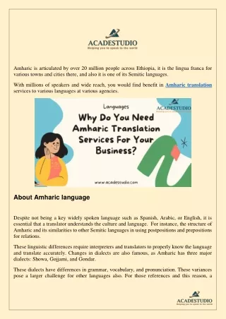 amharic is articulated by over 20 million people