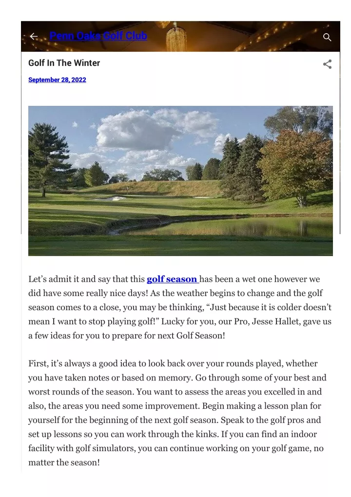 penn oaks golf club