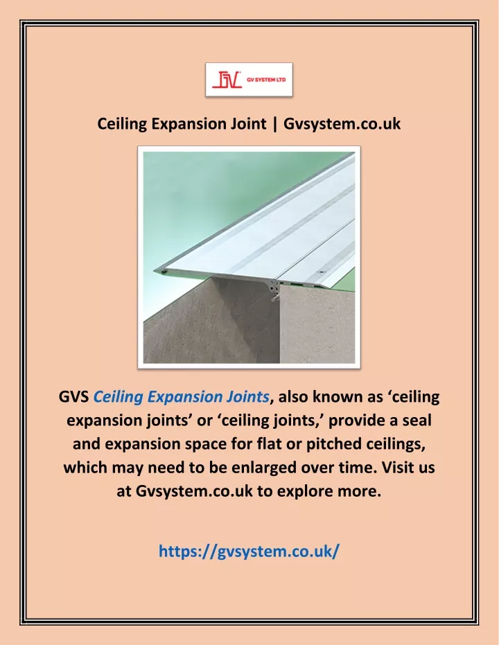 ceiling expansion joint gvsystem co uk