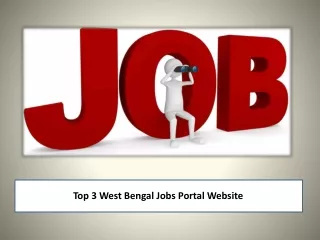 Top 3 West Bengal Jobs Portal Website