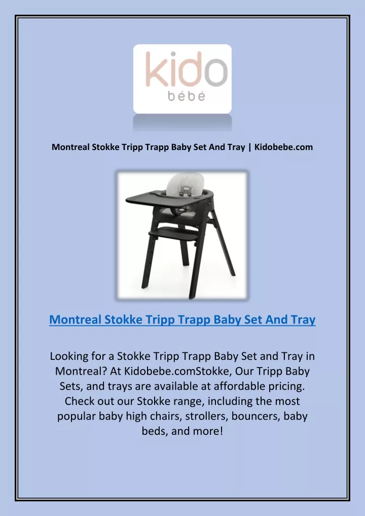 montreal stokke tripp trapp baby set and tray