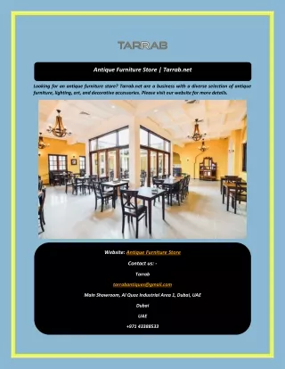 Antique Furniture Store  Tarrab.net