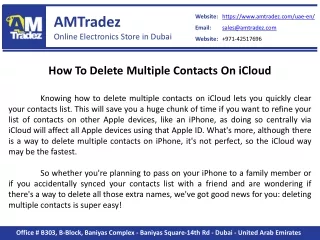 How To Delete Multiple Contacts On iCloud - AMTradez