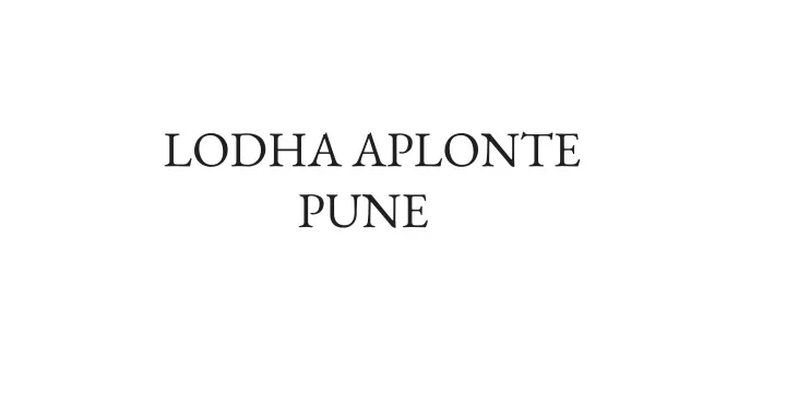 lodha aplonte pune