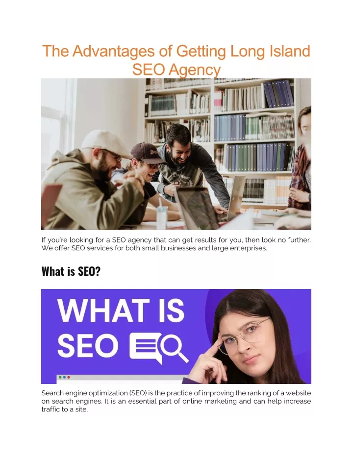 the advantages of getting long island seo agency