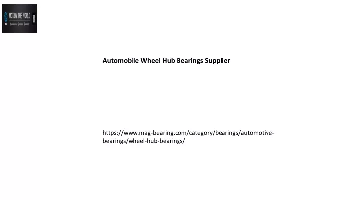 automobile wheel hub bearings supplier