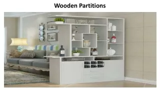 wooden partitions