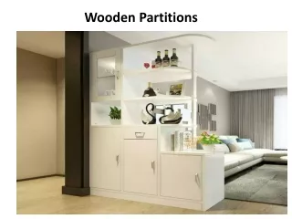 wooden partitions
