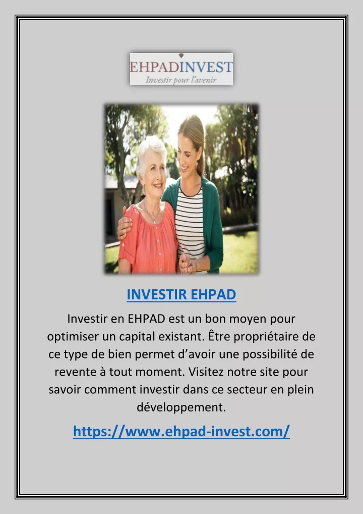 investir ehpad