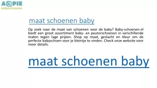 maat schoenen baby