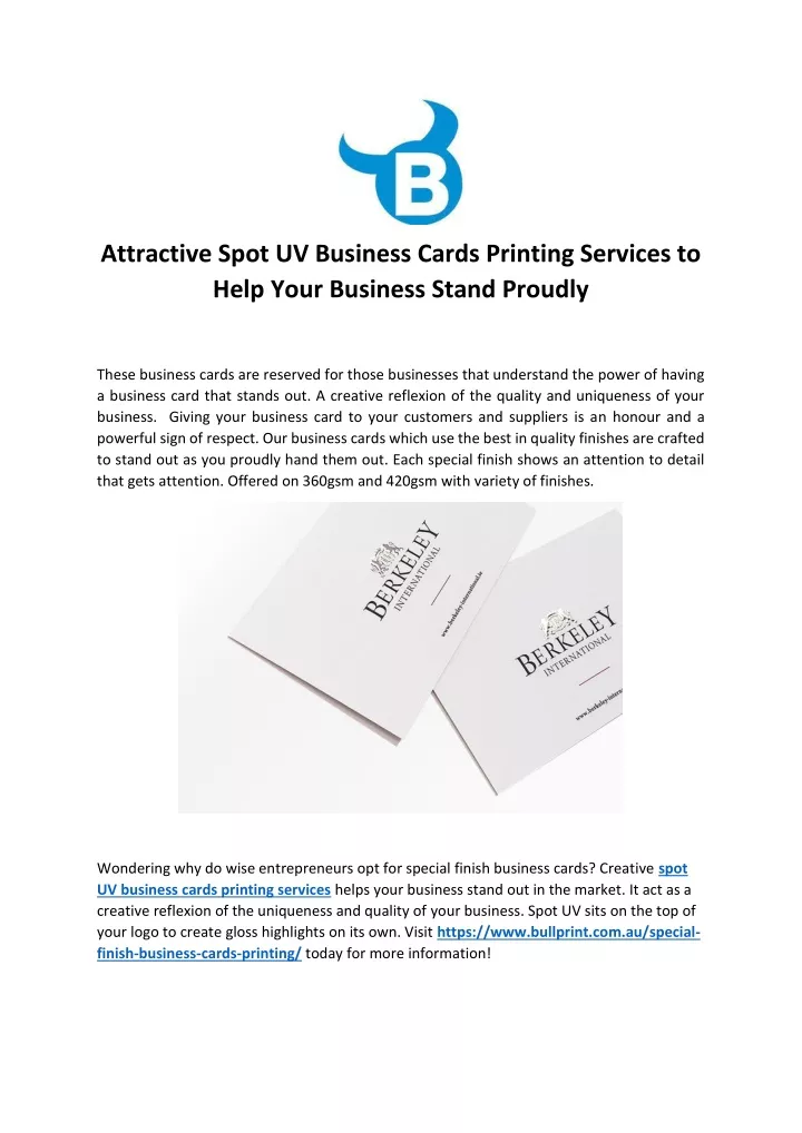 attractive spot uv business cards printing