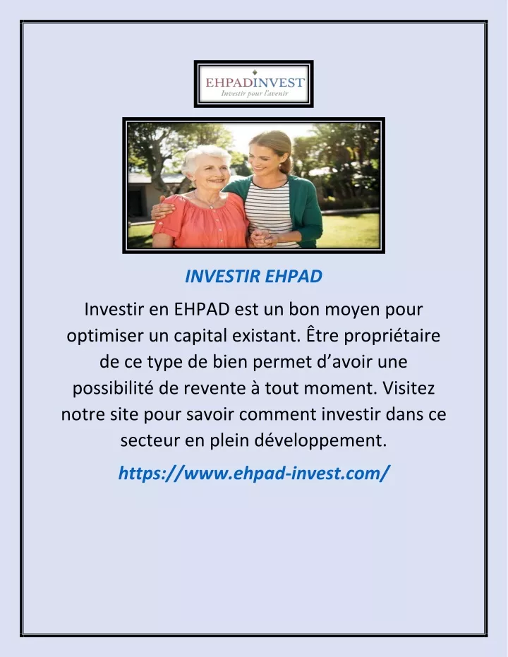 investir ehpad