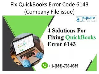 fix quickbooks error code 6143 company file issue