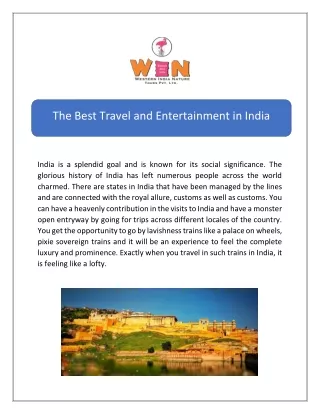 India Travel Packages From Usa  Wintoursindia