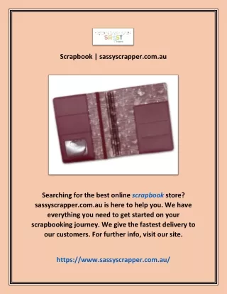 Scrapbook | sassyscrapper.com.au