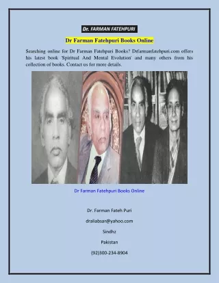 Dr Farman Fatehpuri Books Online  Drfarmanfatehpuri