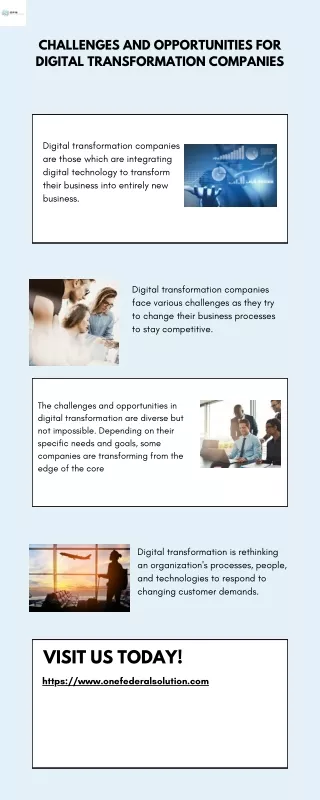 Challenges and Opportunities for Digital Transformation Companies