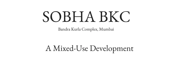 sobha bkc bandra kurla complex mumbai