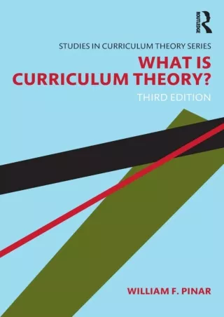 eBOOK  What Is Curriculum Theory  Studies in Curriculum Theory Series