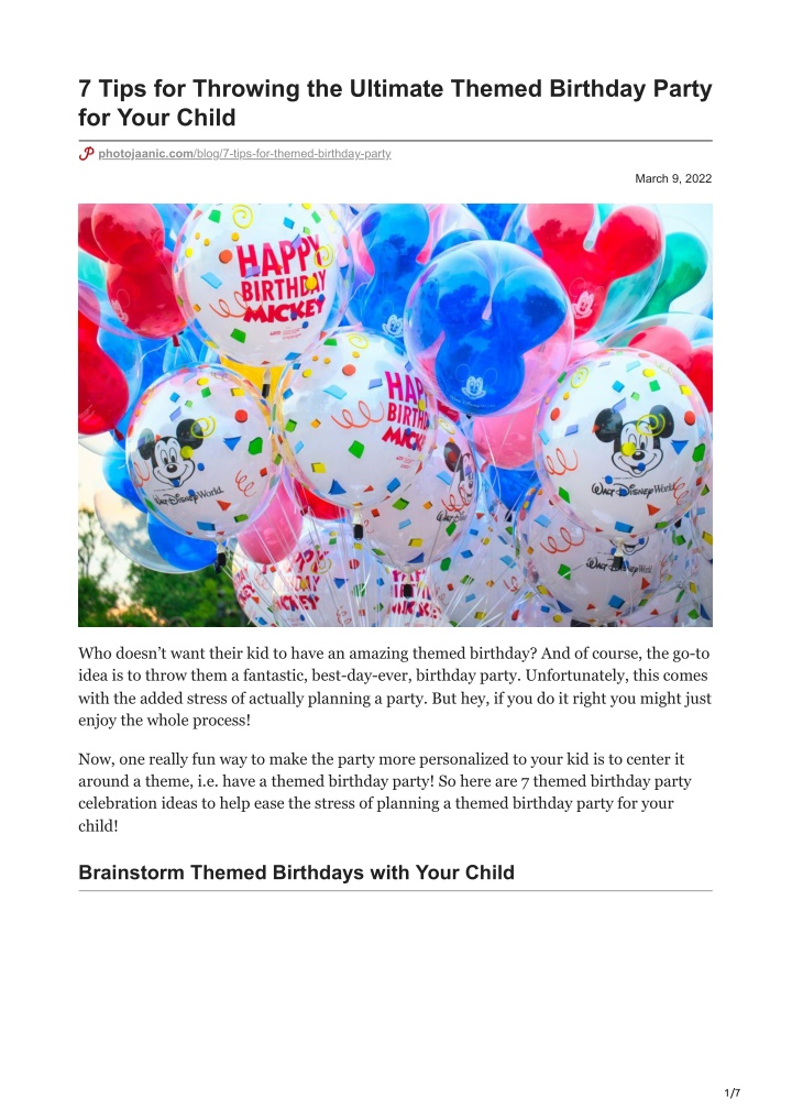 7 tips for throwing the ultimate themed birthday