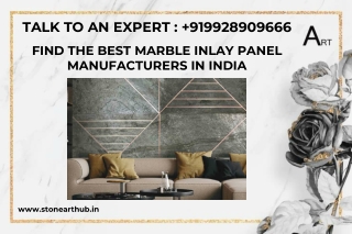 Marble Inlay Panel Manufacturers in India - Call Now 9928909666