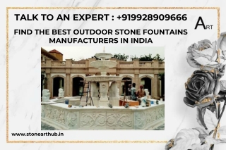 Outdoor Stone Fountains Manufacturers in India - Call Now 9928909666