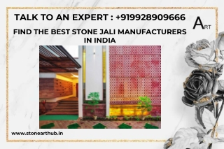 Stone Jali Manufacturers in India - Call Now 9928909666