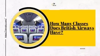 How Many Classes Does British Airways Have?