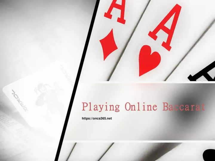 playing online baccarat