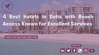 4 Best Hotels in Doha with Beach Access Known for Excellent Services