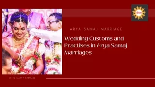 Wedding Customs and Practises in Arya Samaj Marriages