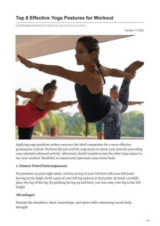 diyayoga.com-Top 8 Effective Yoga Postures for Workout