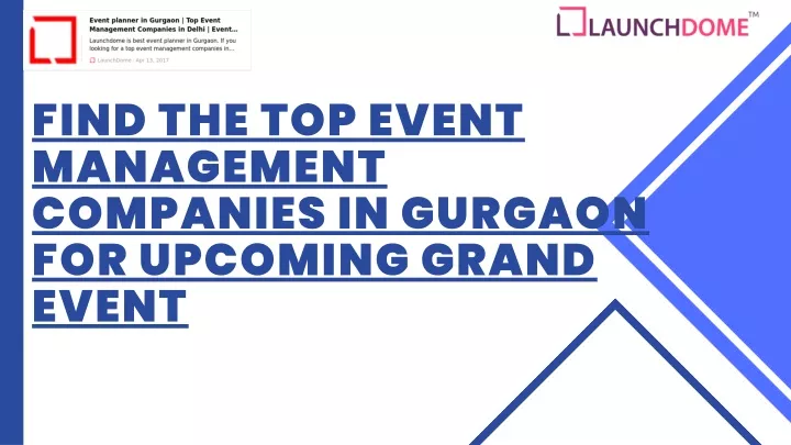 find the top event management companies