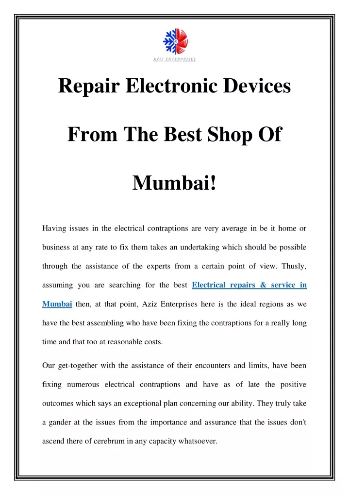 repair electronic devices