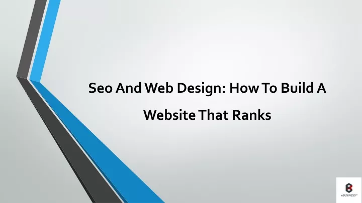 seo and web design how to build a website that ranks