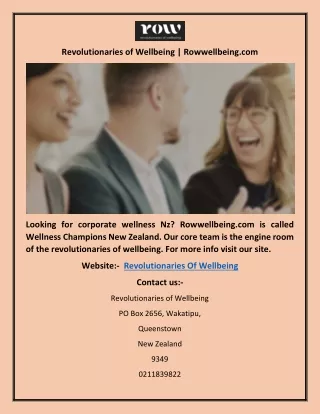 revolutionaries of wellbeing rowwellbeing com
