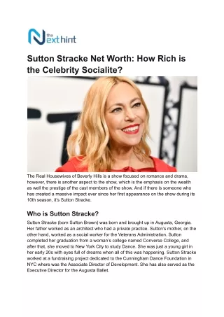 sutton stracke net worth how rich