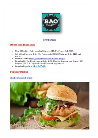 Up to 10% offer BAO Burgers Isle Of Capri - Order Now
