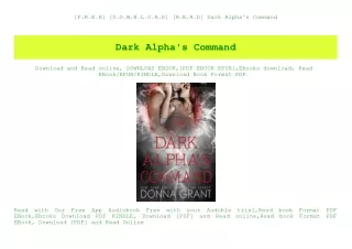 [F.R.E.E] [D.O.W.N.L.O.A.D] [R.E.A.D] Dark Alpha's Command (DOWNLOAD E.B.O.O.K.^)