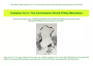 PDF READ FREE Outtakes Vol 2 The Commission World (Filthy Marcellos) download ebook PDF EPUB