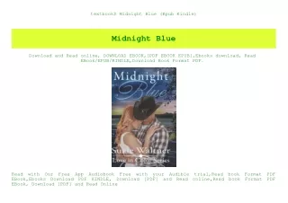 textbook$ Midnight Blue (Epub Kindle)