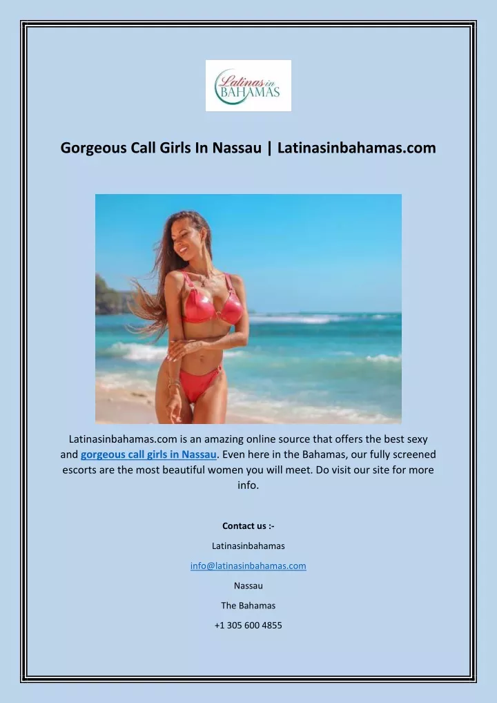 gorgeous call girls in nassau latinasinbahamas com