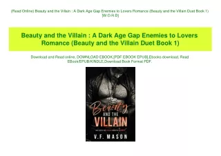 {Read Online} Beauty and the Villain  A Dark Age Gap Enemies to Lovers Romance (Beauty and the Villain Duet Book 1) [W.O