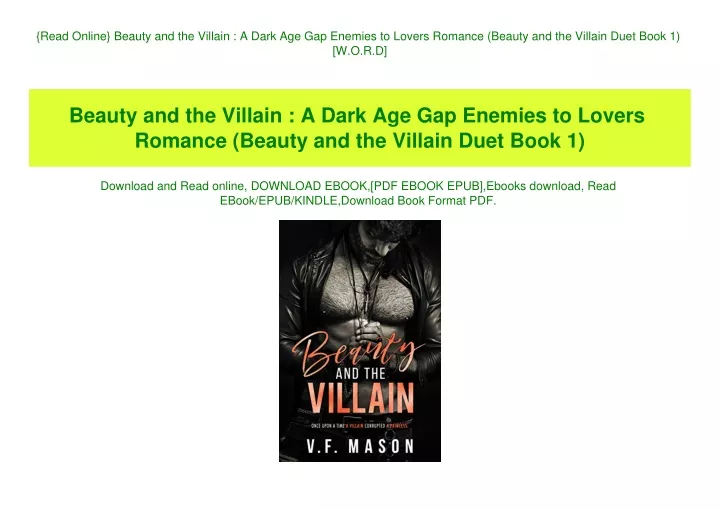 read online beauty and the villain a dark
