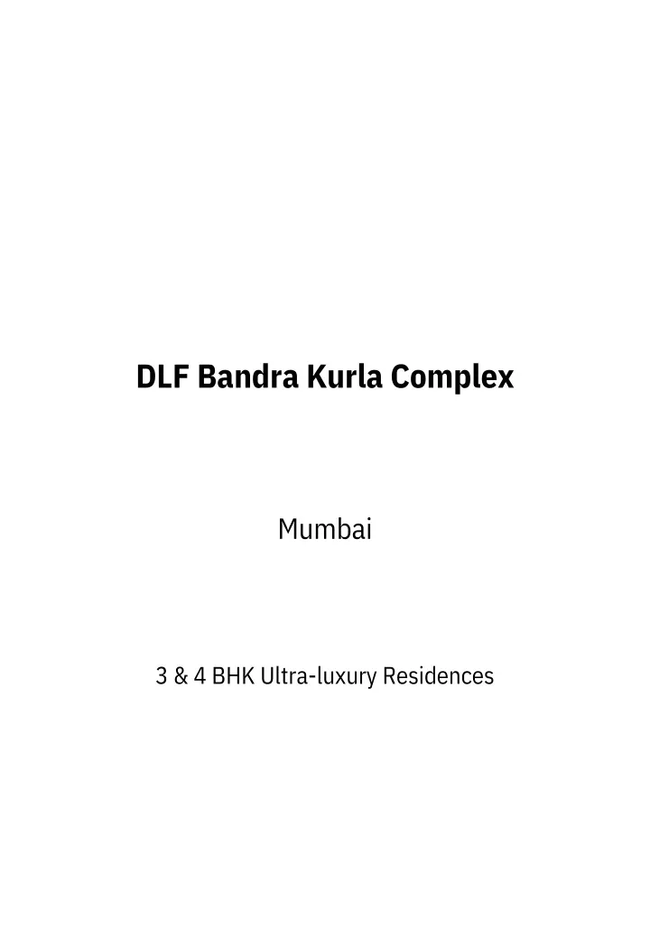 dlf bandra kurla complex