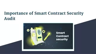 Importance of Smart Contract Security Audit