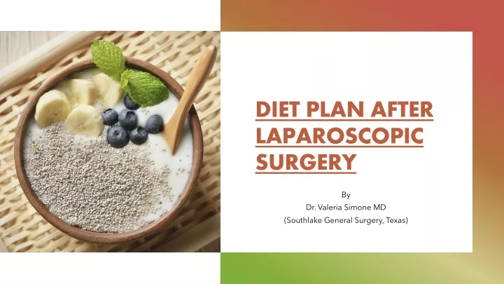 diet plan after laparoscopic surgery